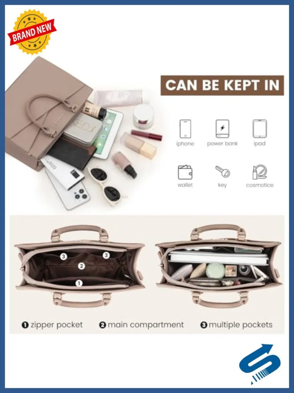 Purses for Women PU Leather Satchel Handbags Tote Crossbody Shoulder Bag with